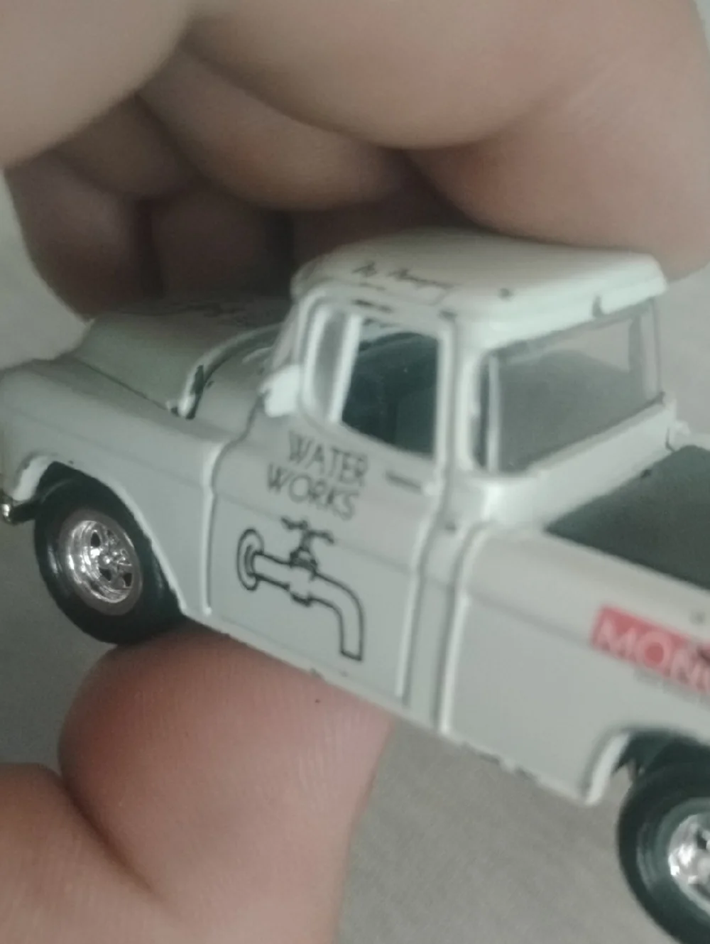 Water Works White Toy Truck - Monopoly Collectible